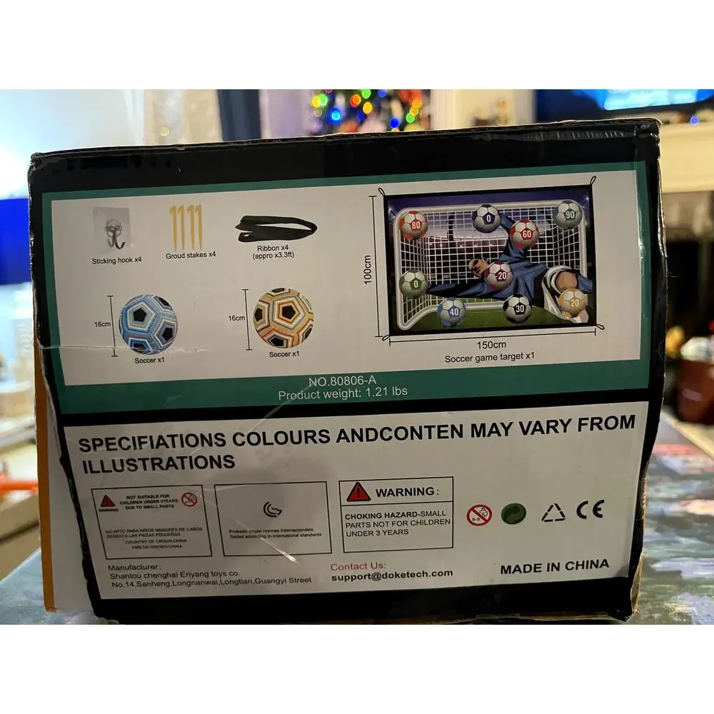 Kids Soccer Game Mat Set, Futball Indoor Target Toss Sports Toys New Christmas